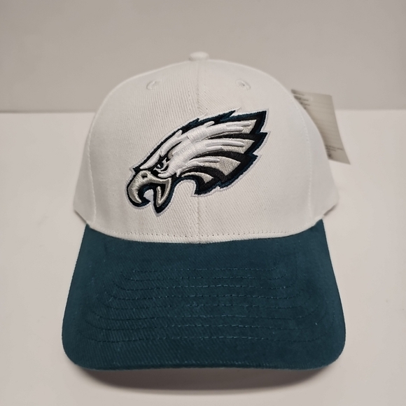 NWT Philadelphia Eagles NFL Football White Green Strapback Hat Cap New With Tag - Picture 1 of 12